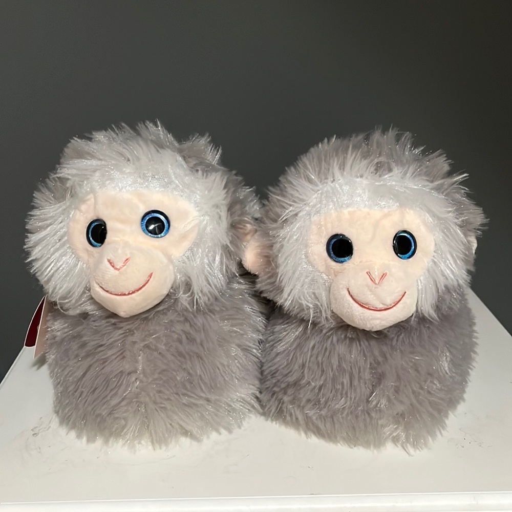Monkey Plush Slippers